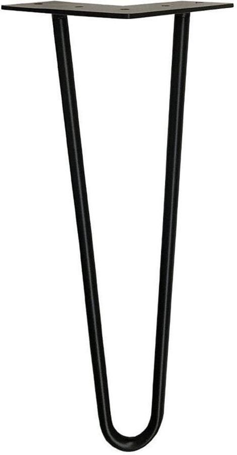 Furniture Legs Europe Stalen hairpin zwart hairpin ø 1 2 cm en hoogte 45 cm Set van 4 stuks