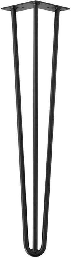 Furniture Legs Europe Stalen hairpin zwart hairpin ø 1 2 cm en hoogte 55 cm Set van 4 stuks