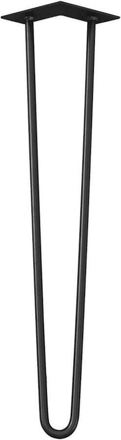 Furniture Legs Europe Stalen hairpin zwart hairpin ø 1 2 cm en hoogte 60 cm Set van 4 stuks