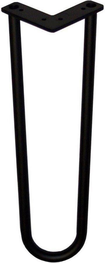 Furniture Legs Europe Stalen hairpin zwart hairpin ø 1 6 cm en hoogte 35 cm Set van 4 stuks