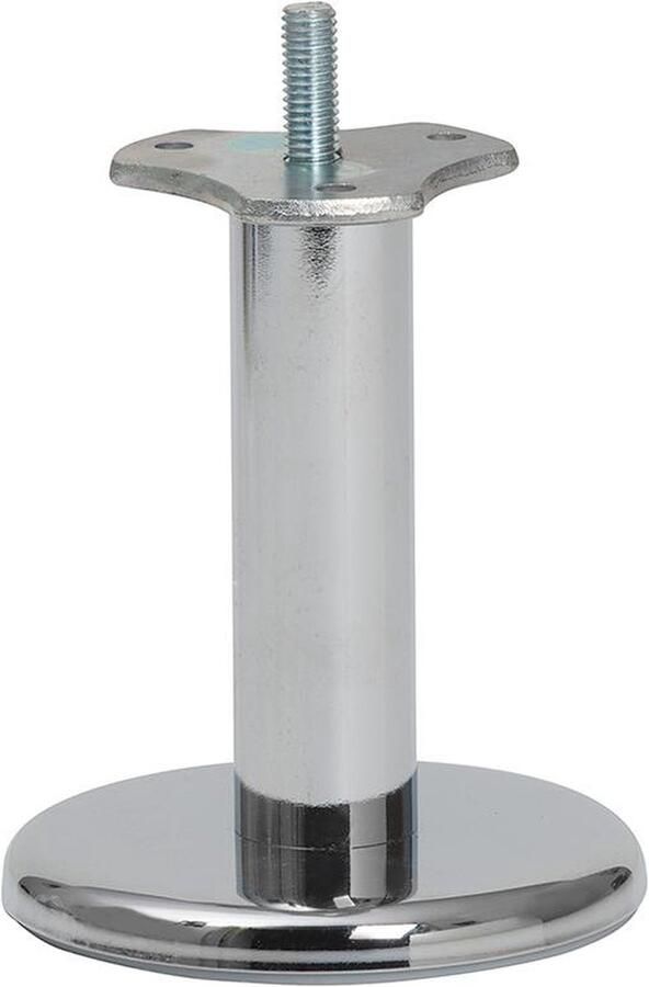 Furniture Legs Europe Stalen meubelpoot chroom rond ø 2 5 cm en hoogte 10 cm (M8) Set van 4 stuks