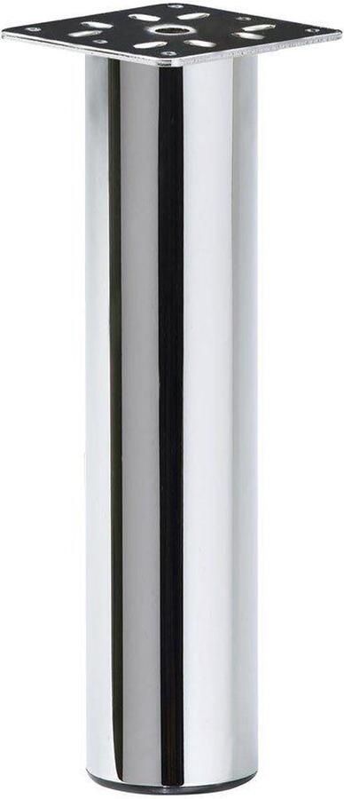 Furniture Legs Europe Stalen meubelpoot chroom rond ø 5 cm en hoogte 20 cm Set van 4 stuks