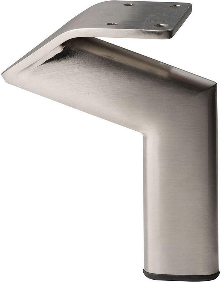 Furniture Legs Europe Stalen meubelpoot rvs look design 11 5 bij 2 cm en hoogte 14 cm (2 x 4 cm) Set van 4 stuks