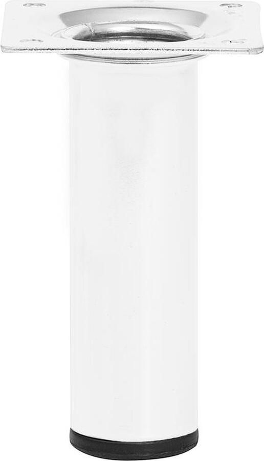 Furniture Legs Europe Stalen meubelpoot wit rond ø 3 cm en hoogte 10 cm Set van 4 stuks