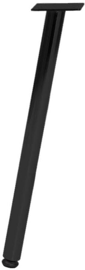 Furniture Legs Europe Stalen meubelpoot zwart rond ø 2 5 cm en hoogte 36 cm Set van 4 stuks