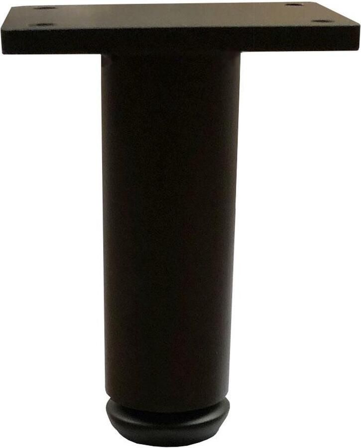 Furniture Legs Europe Stalen meubelpoot zwart rond ø 3 cm en hoogte 10 cm Set van 4 stuks