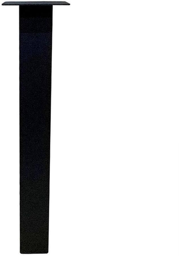 Furniture Legs Europe Stalen rechte tafelpoot zwart vierkant 10 bij 10 cm en hoogte 90 cm (10 x 10 cm) Set van 4 stuks