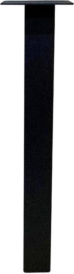 Furniture Legs Europe Stalen rechte tafelpoot zwart vierkant 8 bij 8 cm en hoogte 90 cm (8 x 8 cm) Set van 4 stuks