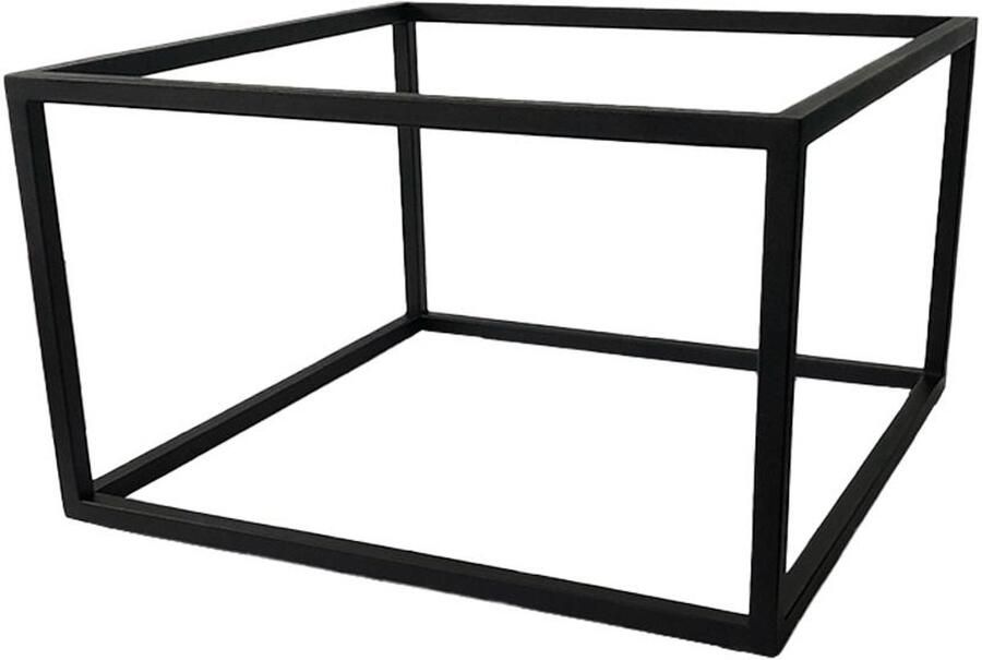 Furniture Legs Europe Stalen salontafel onderstel zwart vierkant 60 x 60 cm en hoogte 37 cm ( koker 2 x 2 cm)
