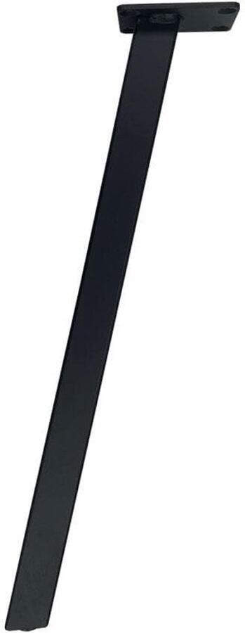 Furniture Legs Europe Stalen schuine meubelpoot zwart vierkant 2 5 bij 2 5 cm en hoogte 42 cm Set van 4 stuks