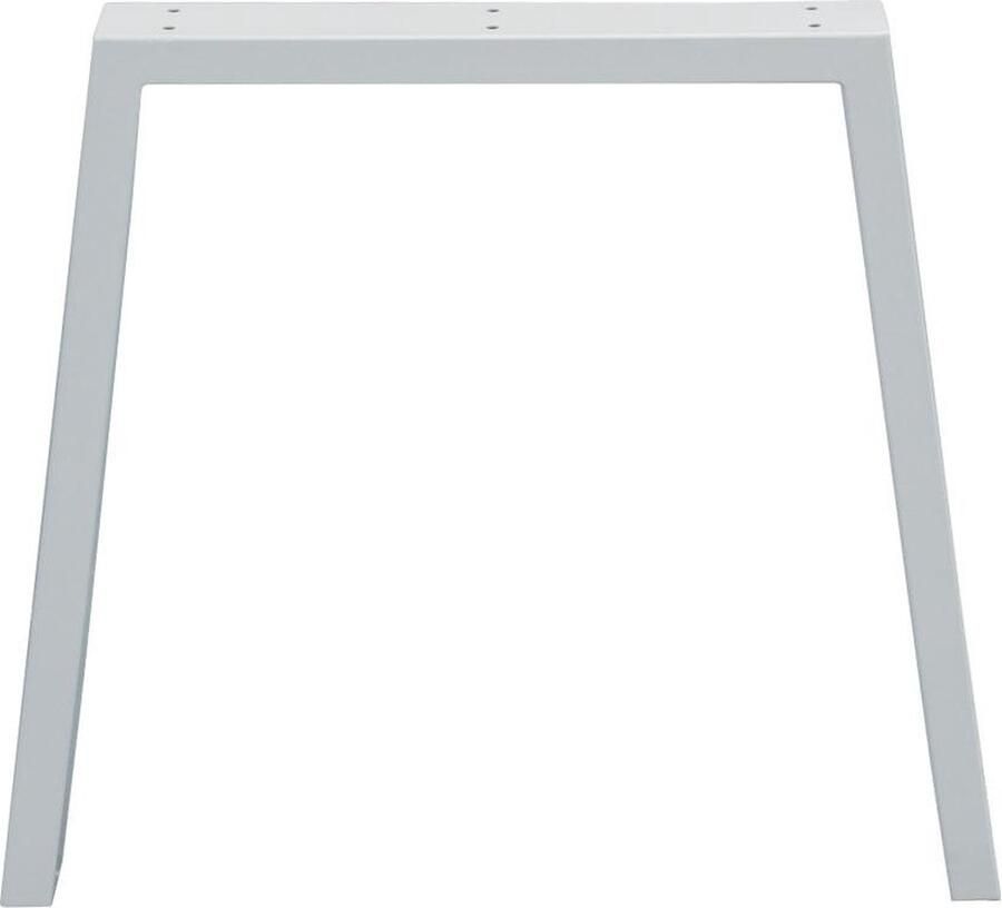 Furniture Legs Europe Stalen tafelpoot wit trapezium 80 bij 10 cm en hoogte 72 cm (4 x 10 cm) Set van 2 stuks