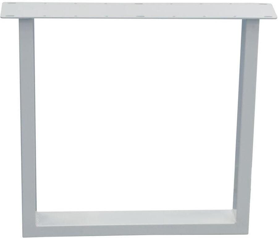 Furniture Legs Europe Stalen U tafelpoot wit 76 bij 10 cm en hoogte 72 cm (4 x 10 cm) Set van 2 stuks