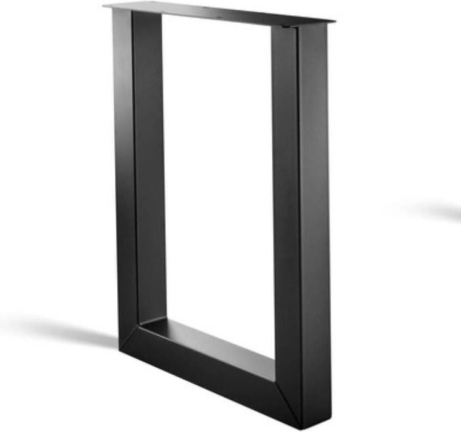 Furniture Legs Europe FLE Stalen U tafelpoot zwart gepoedercoat 78 bij 10 cm en hoogte 105 cm (koker 10 x 10 cm) barpoot tafelpoot - Foto 2