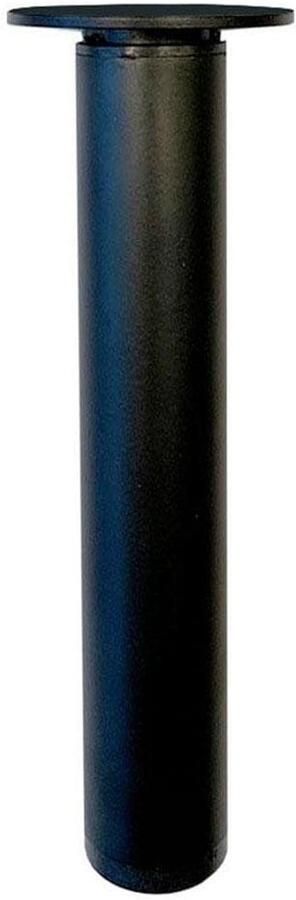Furniture Legs Europe Stalen verstelbare meubelpoot zwart rond ø 3 cm en hoogte 22 cm Set van 4 stuks