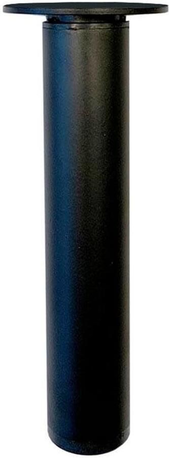 Furniture Legs Europe Stalen verstelbare meubelpoot zwart rond ø 3 cm en hoogte 17 5 cm Set van 4 stuks