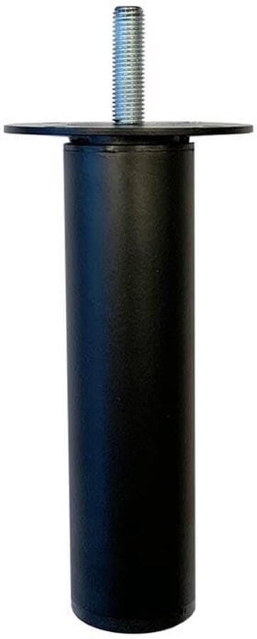 Furniture Legs Europe Stalen verstelbare meubelpoot zwart rond ø 3 cm en hoogte 9 5 cm (M8) Verstelbaar tot 13 5 cm Set van 6