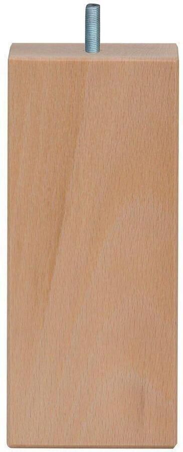 Furniture Legs Europe Vierkanten houten meubelpoot hoogte 16 cm (M8)