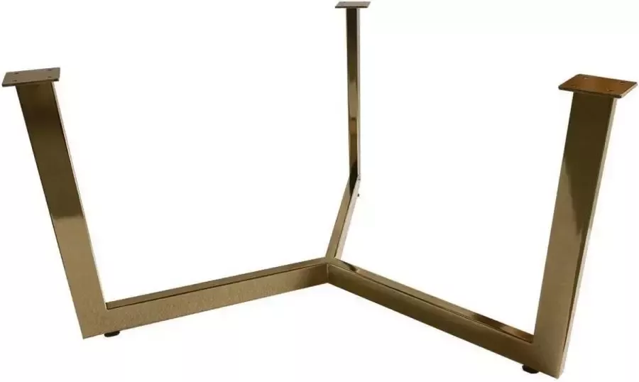 Furniture Legs Europe Goudkleurige salontafel onderstel hoogte 37 cm en diameter 73 cm (40 x 20 mm)