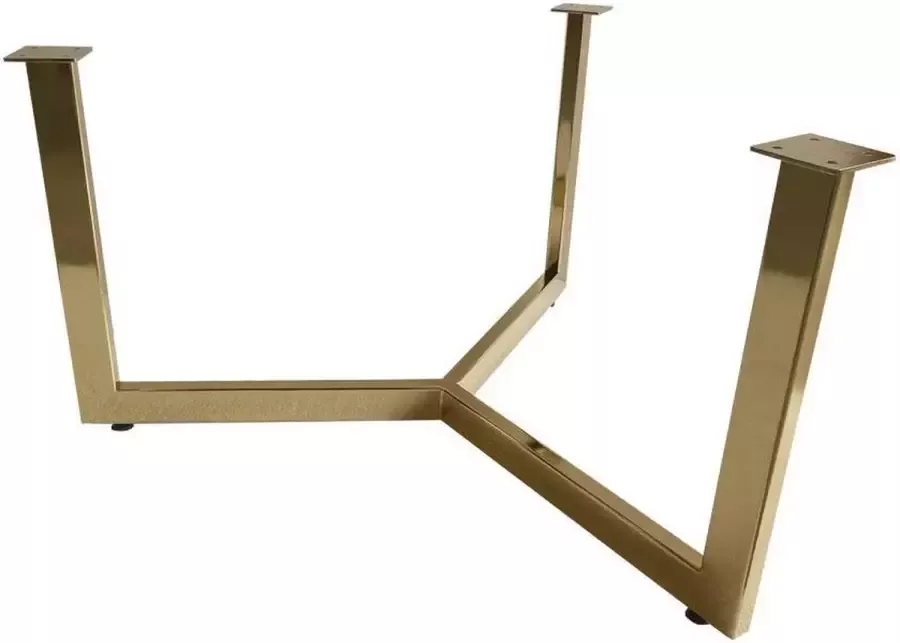 Furniture Legs Europe Goudkleurige salontafel onderstel hoogte 43 cm en diameter 73 cm (40 x 20 mm) - Foto 1