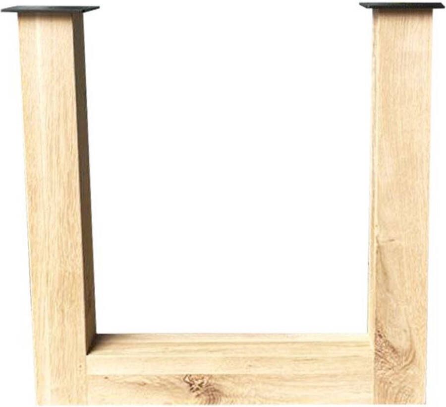 Furniture Legs Europe Taps lopende eikenhouten tafelpoot 90 bij 8 cm en hoogte 72 cm (8 x 4 cm)