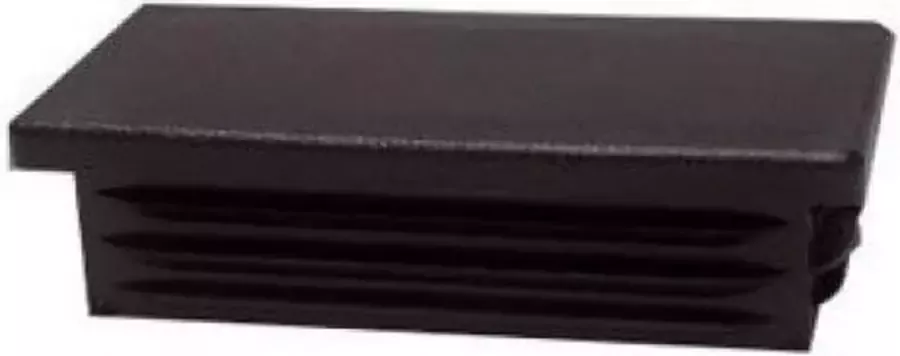 Furniture Legs Europe FLE Inslagdop meubeldop zwart rechthoek 3 bij 1 cm en hoogte 0 4 cm van kunststof 8 stuks