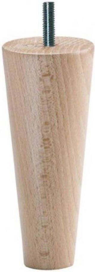 Furniture Legs Europe Kegelvormige houten meubelpoot 12 cm (M8)