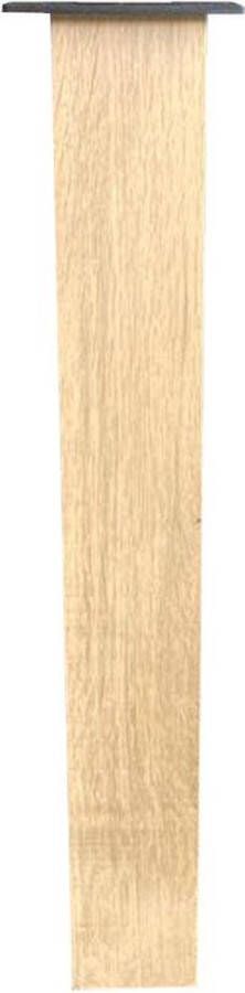 Furniture Legs Europe FLE Eiken rechte tafelpoot 72 cm van massief hout 9 5 x 9 5 cm set van 4 stuks