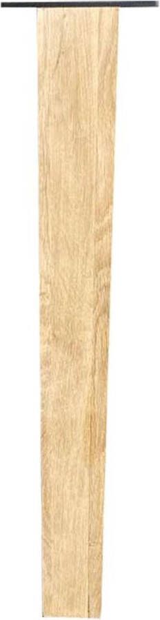 Furniture Legs Europe FLE Eiken rechte tafelpoot 72 cm van massief hout 7 x 7 cm set van 4 stuks