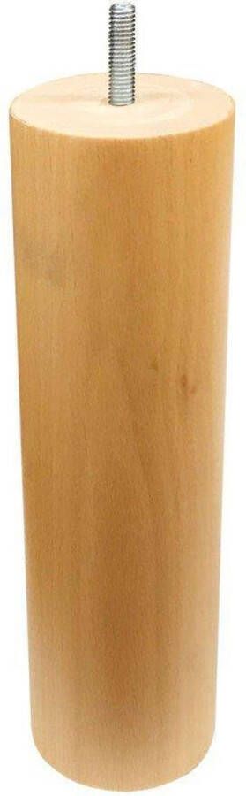 Furniture Legs Europe FLE Meubelpoot rond Ø 6 5 cm en hoogte 23 cm van massief hout (M8)