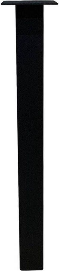 Furniture Legs Europe Stalen tafelpoot zwart vierkant 6 bij 6 cm en hoogte 72 cm (koker 6 x 6 cm) 4 stuks