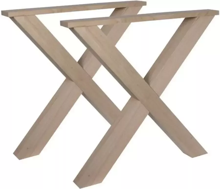 Furniture Legs Europe Set houten X tafelpoten 72 cm (koker 8 x 8)