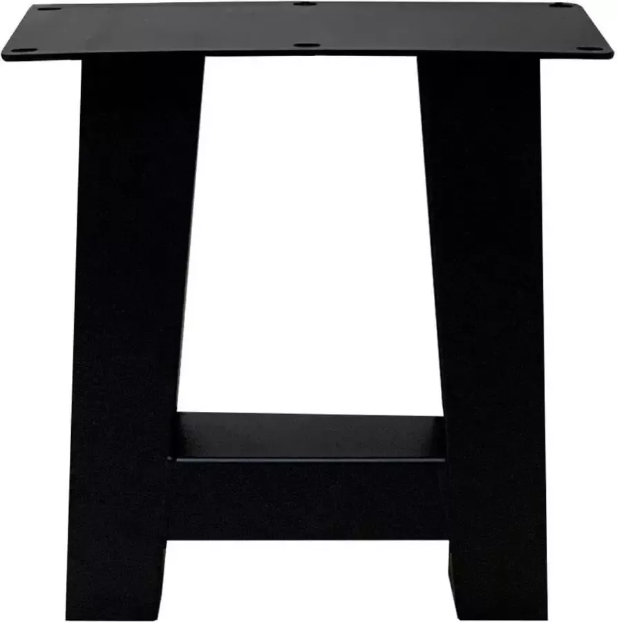 Furniture Legs Europe Set zwarte stalen A tafelpoten breedte 32 cm en hoogte 42 cm (koker 6 x 6 )