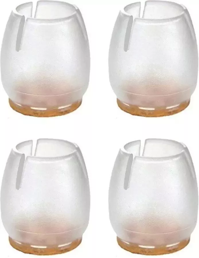 Furniture Legs Europe FLE Stoeldop transparant rond Ø 1 4 cm en hoogte 2 5 cm van kunststof 4 stuks