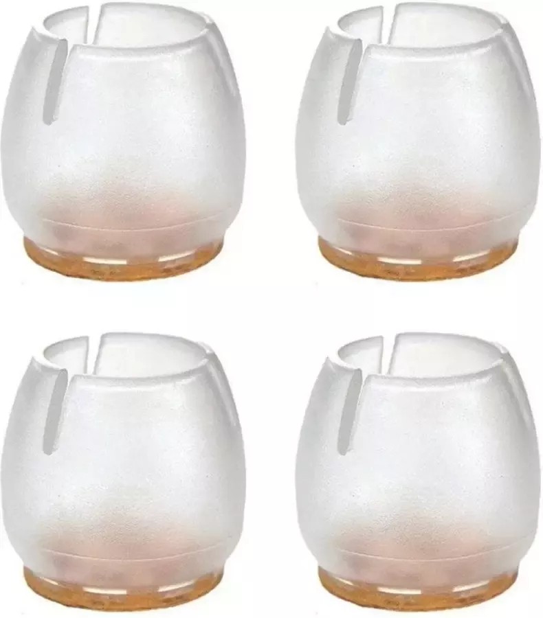 Furniture Legs Europe FLE Stoeldop transparant rond Ø 1 8 cm en hoogte 2 5 cm van kunststof 4 stuks
