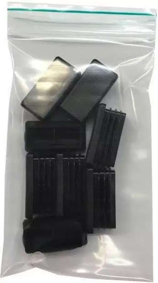 Furniture Legs Europe FLE Inslagdop meubeldop zwart rechthoek 2 bij 4 cm en hoogte 0 4 cm van kunststof 8 stuks