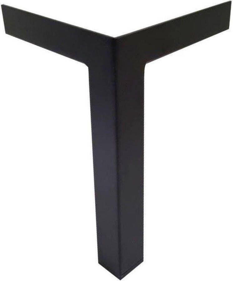 Furniture Legs Europe Zwarte design hoekpoot 25 cm