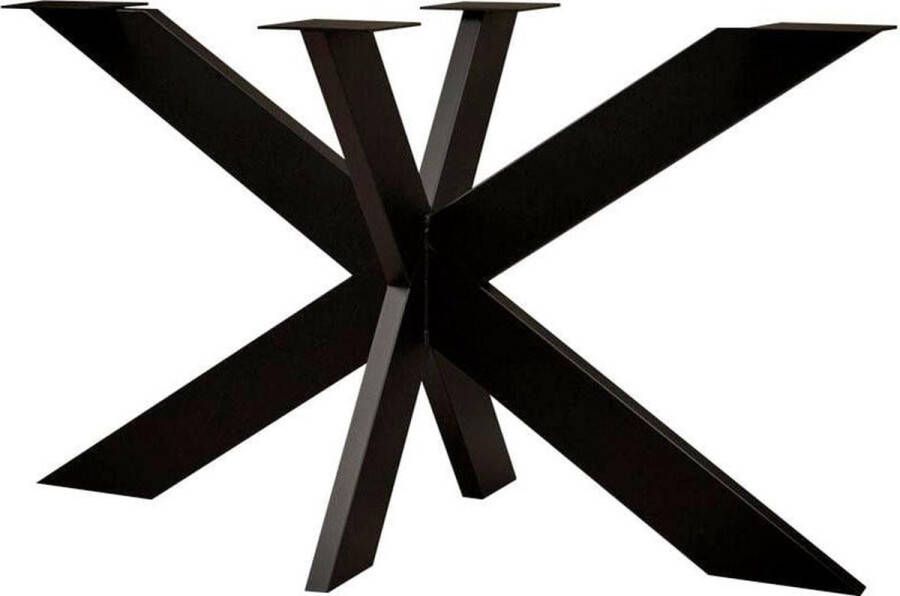 Furniture Legs Europe FLE Stalen matrix zwart spinpoot 140 bij 80 cm en hoogte 72 cm (koker 10 x 3 cm)