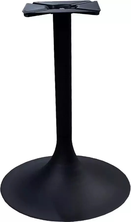 Furniture Legs Europe Zwarte tulip tafelpoot met trompet voet hoogte 65 cm