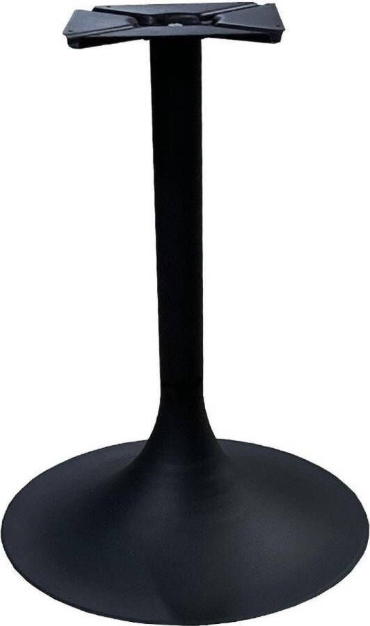 Furniture Legs Europe Zwarte tulip tafelpoot met trompet voet hoogte 72 cm