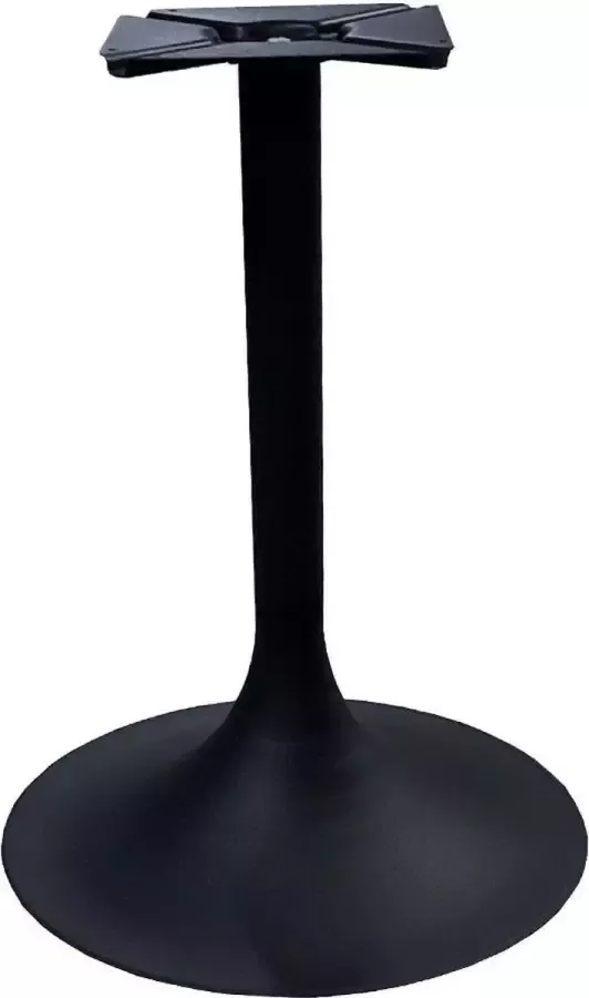 Furniture Legs Europe Zwarte tulip tafelpoot met trompet voet hoogte 72 cm