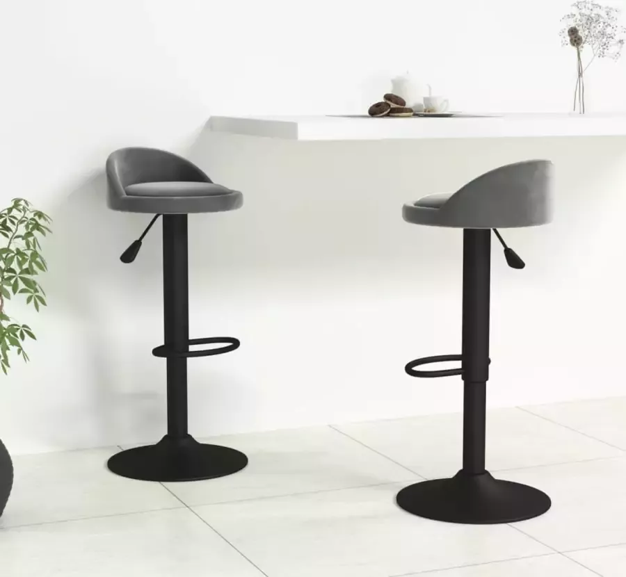 Prolenta Premium INFIORI Barkrukken 2 st fluweel donkergrijs - Foto 2