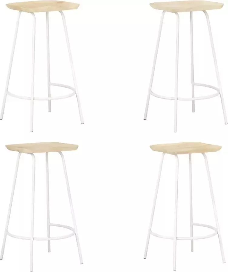 Prolenta Premium INFIORI Barkrukken 4 st massief mangohout - Foto 2