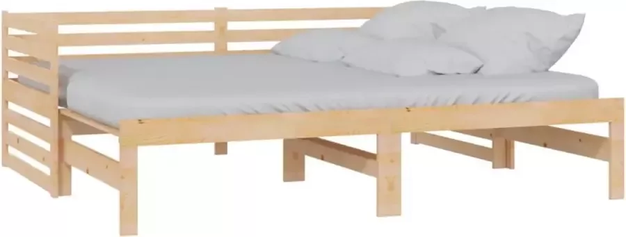 Furniture Limited Bedbank uitschuifbaar massief grenenhout 2x(90x200) cm