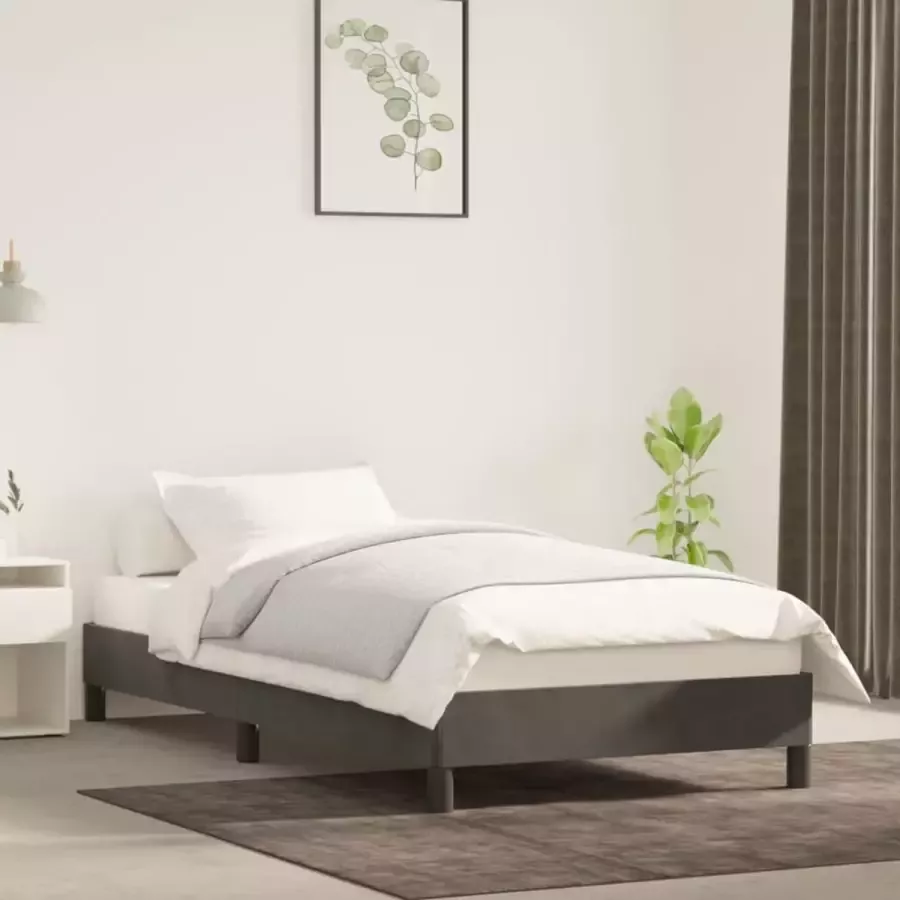 Furniture Limited Bedframe fluweel donkergrijs 90x190 cm