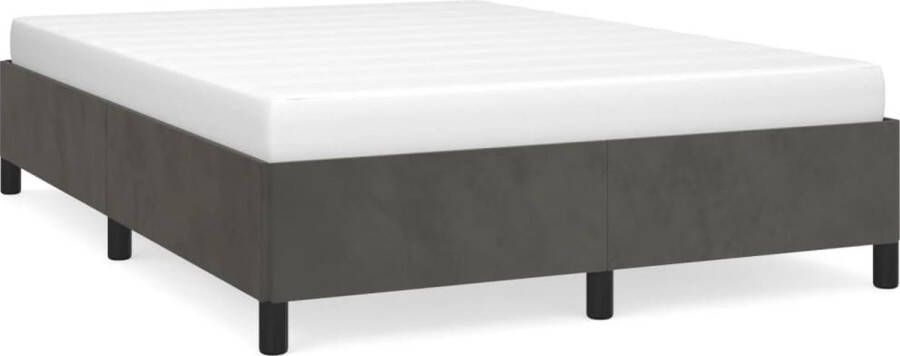 Furniture Limited Bedframe fluweel mørkegrå 140x190 cm