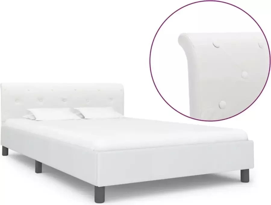 Furniture Limited Bedframe kunstleer wit 120x200 cm