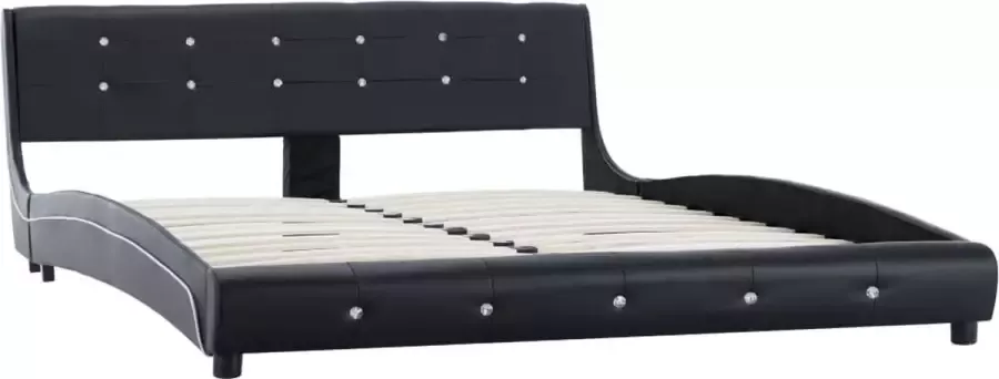 Furniture Limited Bedframe kunstleer zwart 150x200 cm