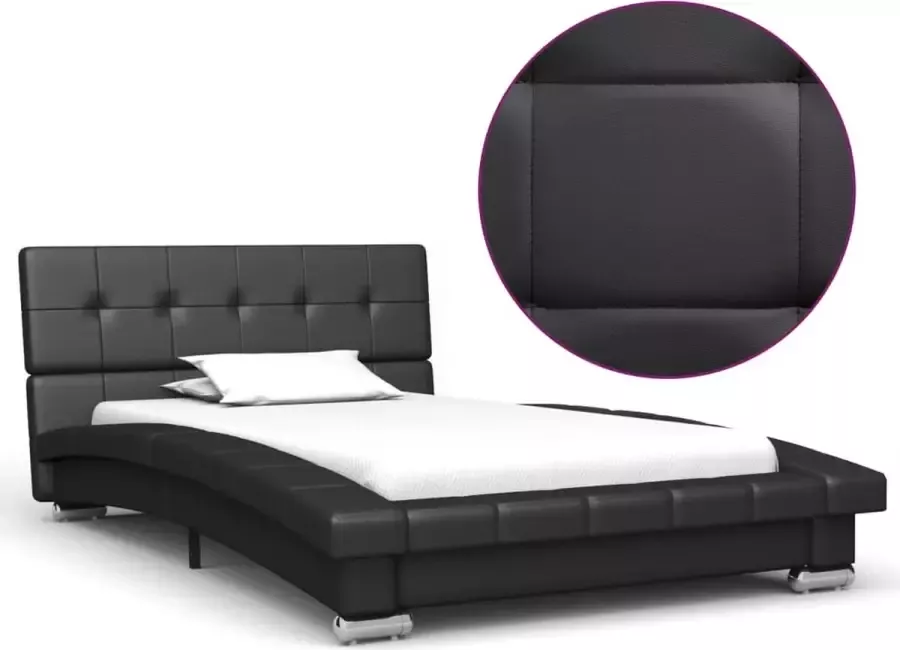 Furniture Limited Bedframe kunstleer zwart 200x90 cm