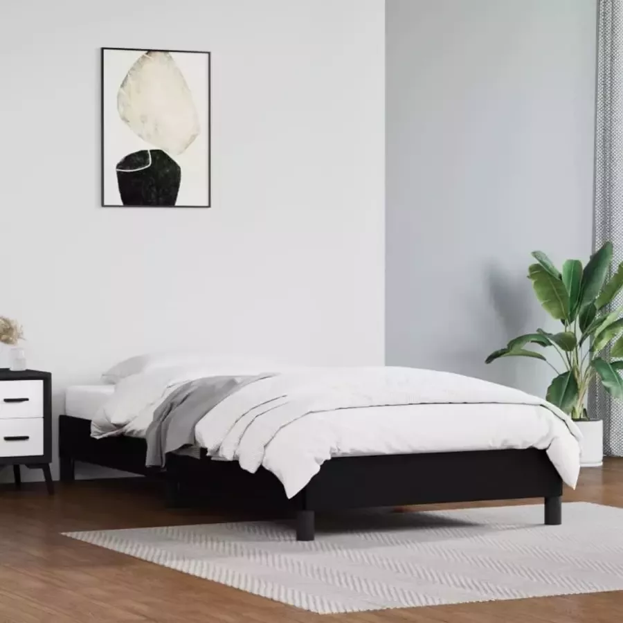 Furniture Limited Bedframe kunstleer zwart 80x200 cm