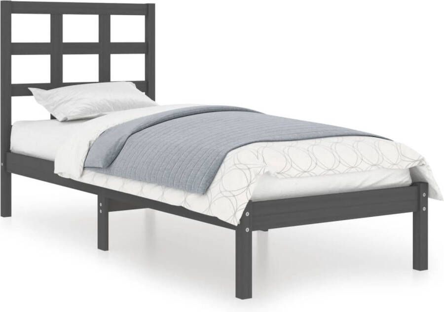 Furniture Limited Bedframe massief hout grijs 90x190 cm 3FT Single